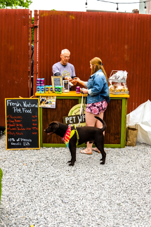 Picture8 woman-and-her-dog-getting-a-donut